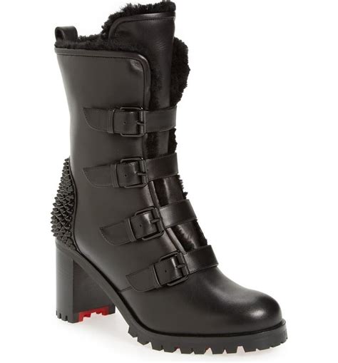 glorymount' studded buckle boot replica|Christian Louboutin Glorymount Studded Boots .